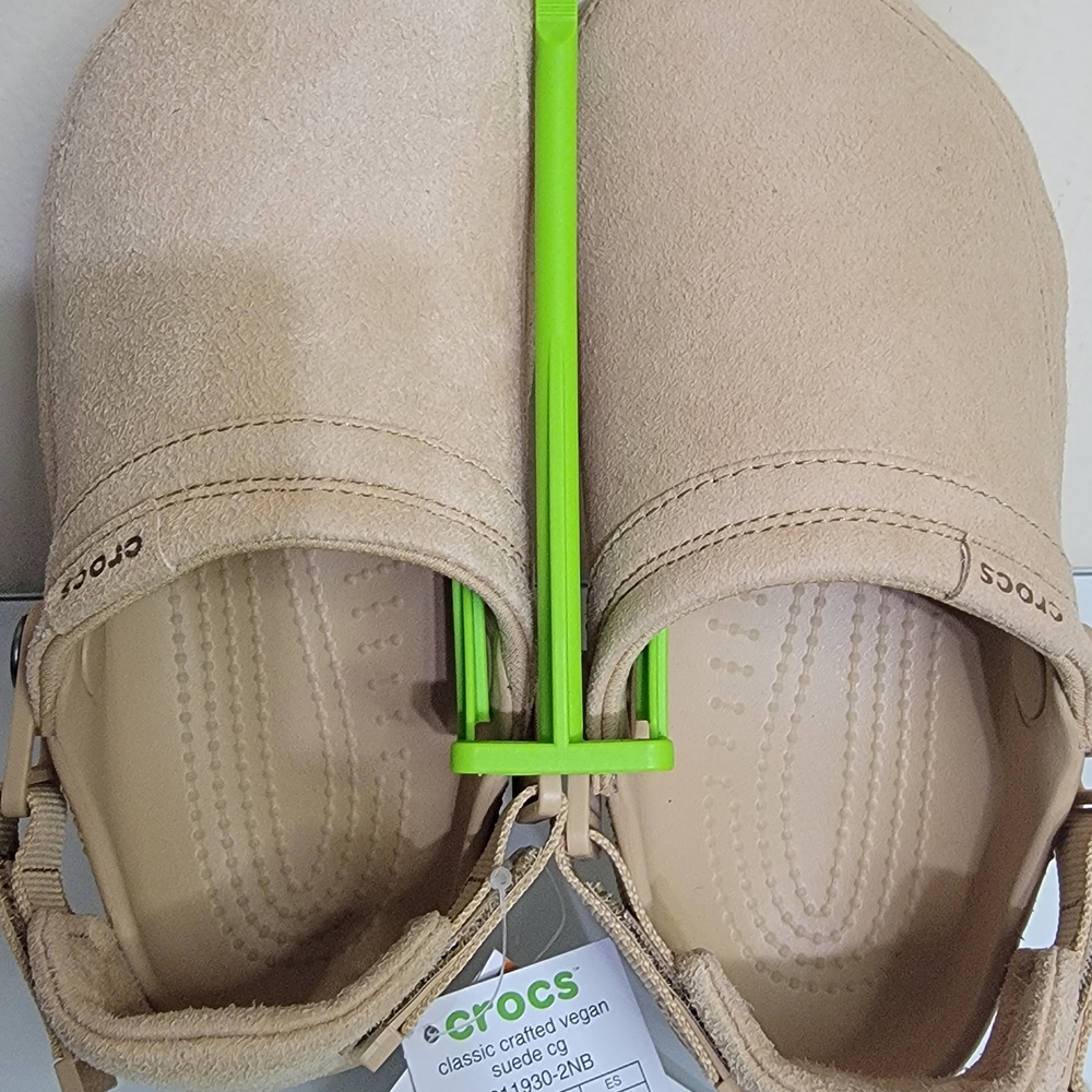 Crocs Classic Crafted Vegan Suede Clogs in Taupe